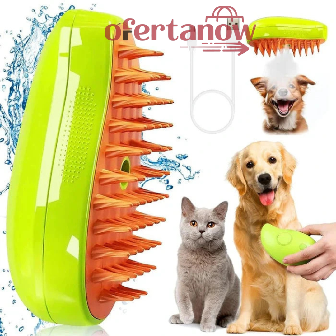 Cepillo de Vapor Profesional para Mascotas 3 en 1